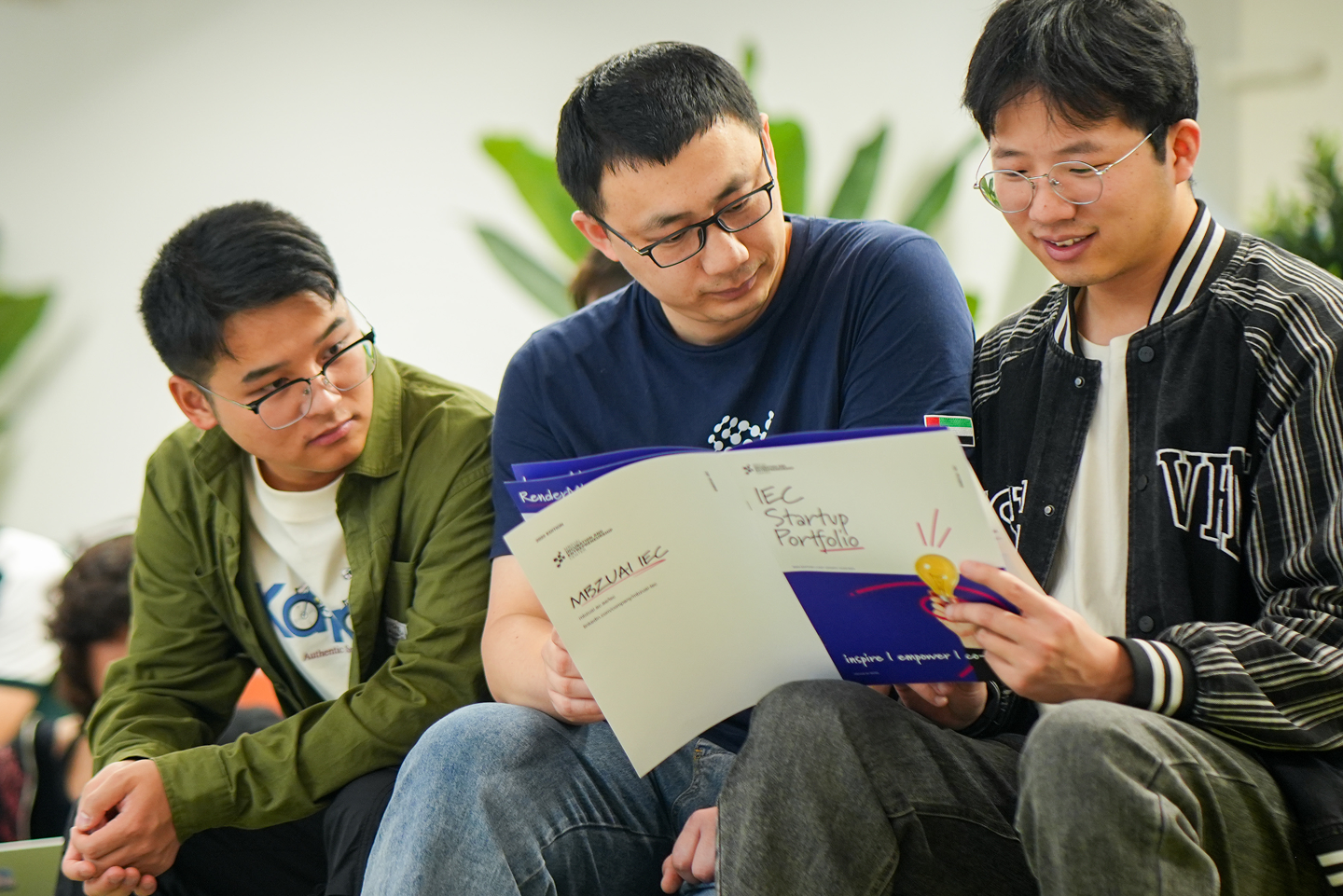 Researcher working with AI equipment